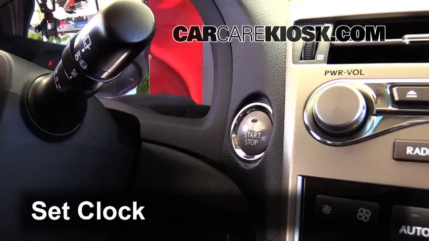 2014 Lexus RX350 3.5L V6 Horloge Régler l'horloge